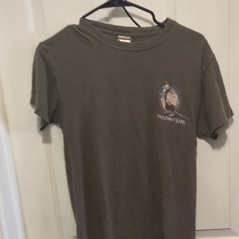 Houston Texas Graphic T-Shirt - Olive Green